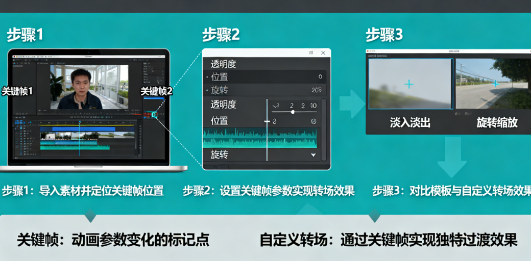 别再套模板了！手把手教你用「关键帧」做出让人眼前一亮的自定义转场