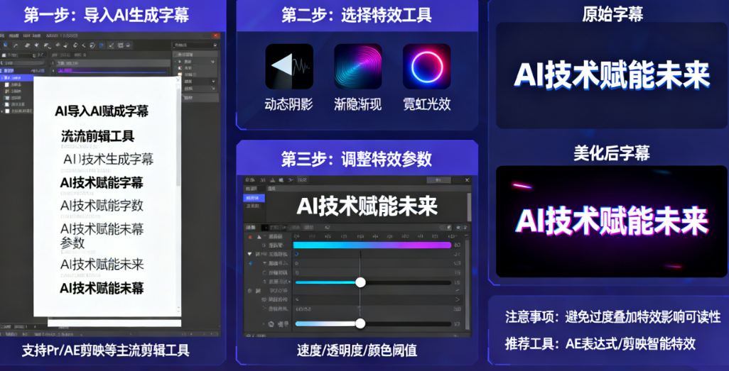 AI字幕自动生成后,如何高效添加并美化特效?一套完整工作流指南
