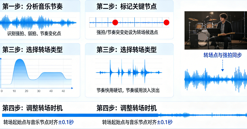 音乐一响，画面就该动！3步教会你“卡点剪辑”，让转场踩在节奏上
