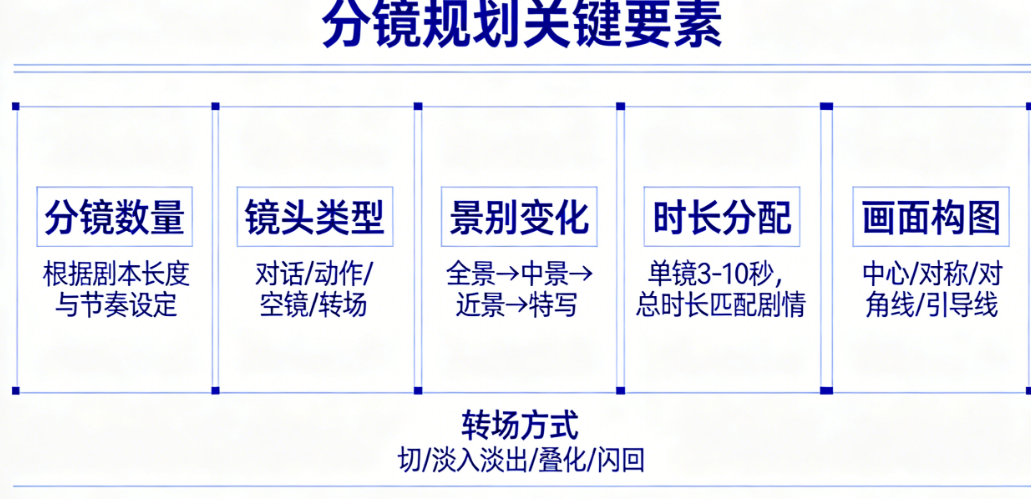 分镜规划时,需要考虑哪些关键要素?一张清单搞定5大核心与18个细节