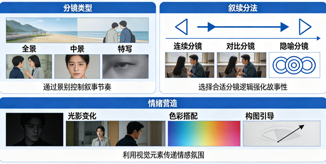 如何通过分镜有效地叙事和营造情绪?从镜头语言到情感共鸣的完整指南