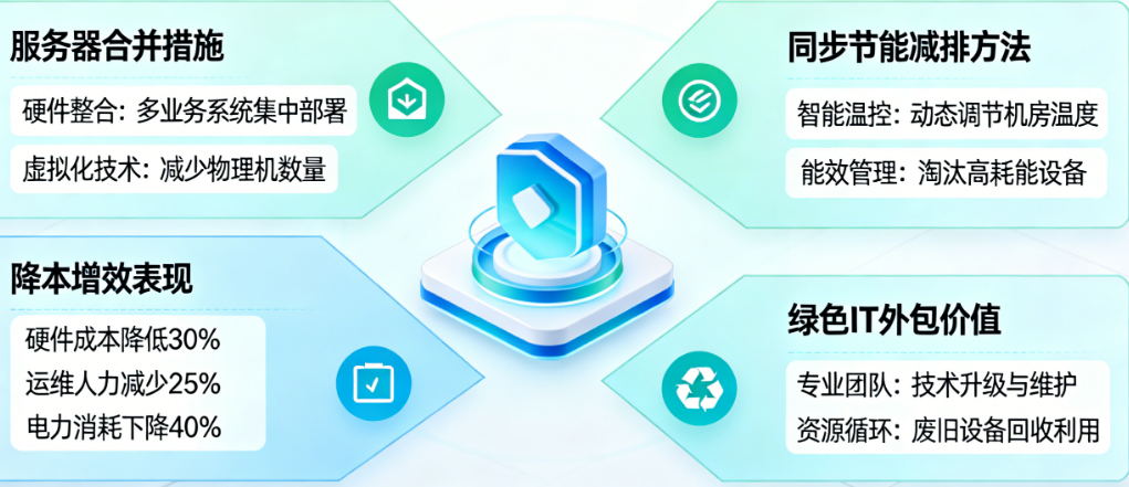 服务器合并如何实现降本增效？如何同步完成节能减排？——绿色IT外包的实践与价值双赢