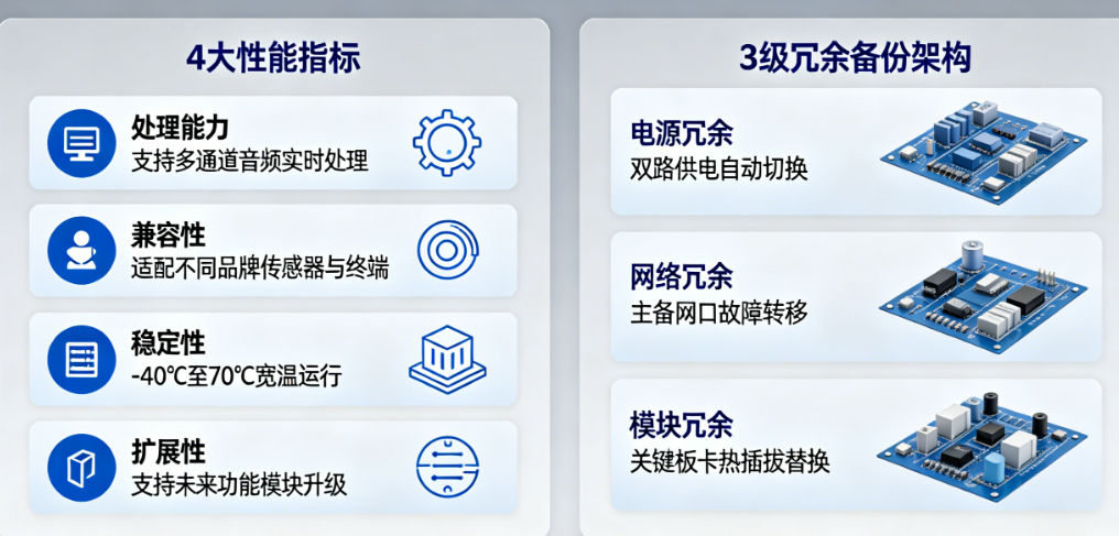 高速公路音频预警系统:主机选型必看的4大性能指标与3级冗余备份架构详解