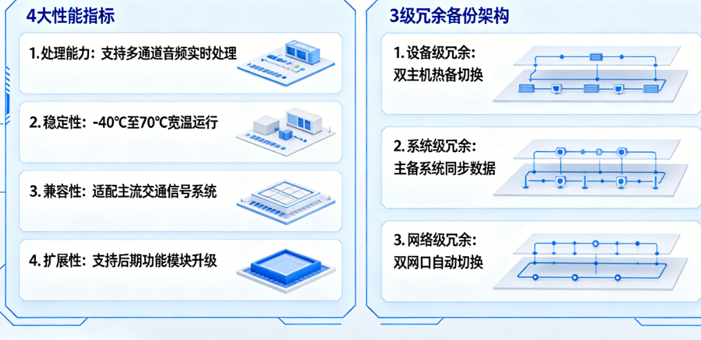 高速公路音频预警系统:主机选型必看的4大性能指标与3级冗余备份架构详解