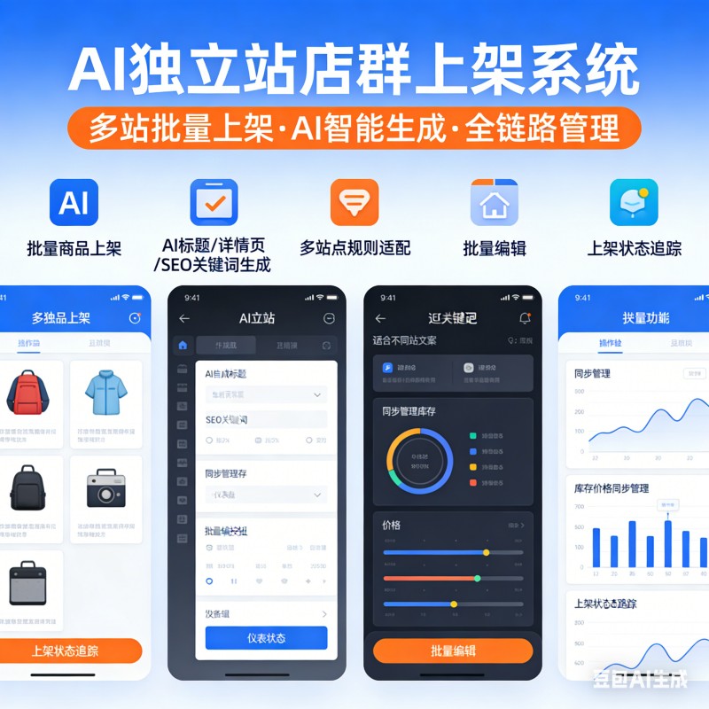 AI 独立站店群上架系统