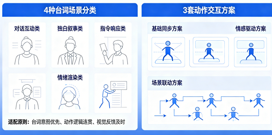 舞台虚拟人脚本适配:必须掌握的4种台词场景分类与3套动作交互方案全解析