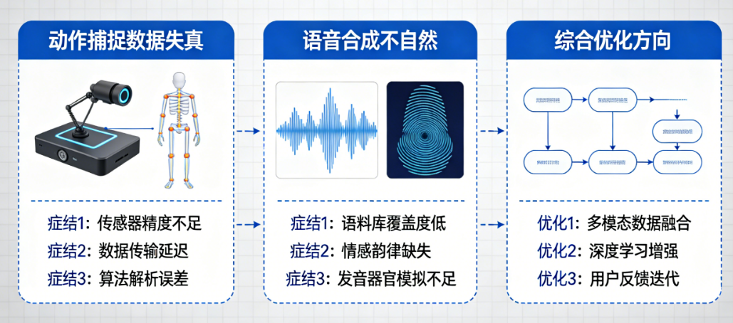 你的数字人动作僵硬、语音机械？破解动作捕捉数据失真与语音合成不自然的3大技术症结