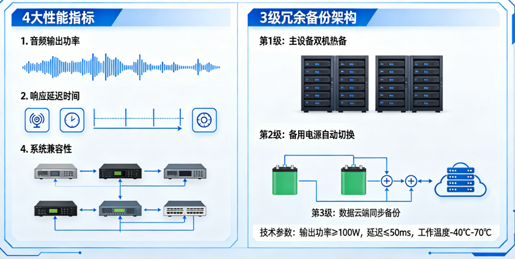 高速公路音频预警系统:主机选型必看的4大性能指标与3级冗余备份架构详解