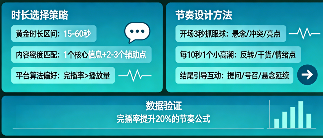 如何控制视频时长？如何抓住观众节奏？——短视频脚本适配中时长选择与节奏设计的核心策略