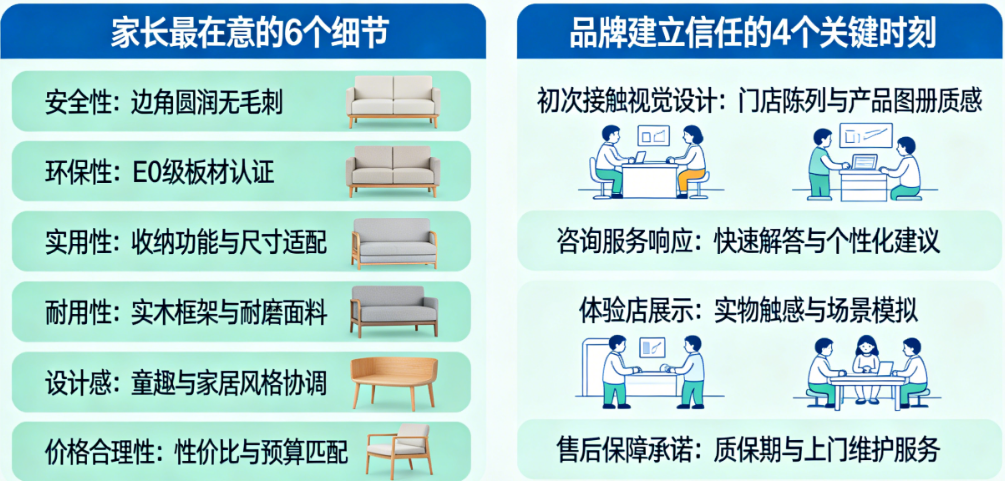 家长选购家具时最在意的6个细节及品牌通过视觉/服务设计建立信任的4个关键时刻