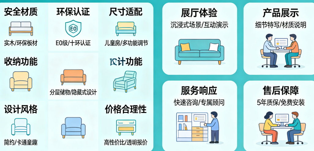 家长选购家具时最在意的6个细节及品牌通过视觉/服务设计建立信任的4个关键时刻