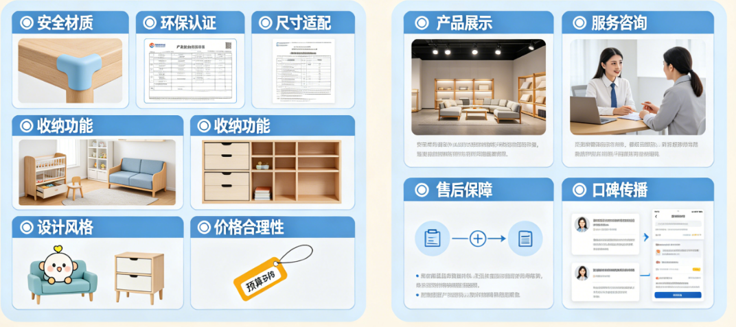 家长选购家具时最在意的6个细节及品牌通过视觉/服务设计建立信任的4个关键时刻