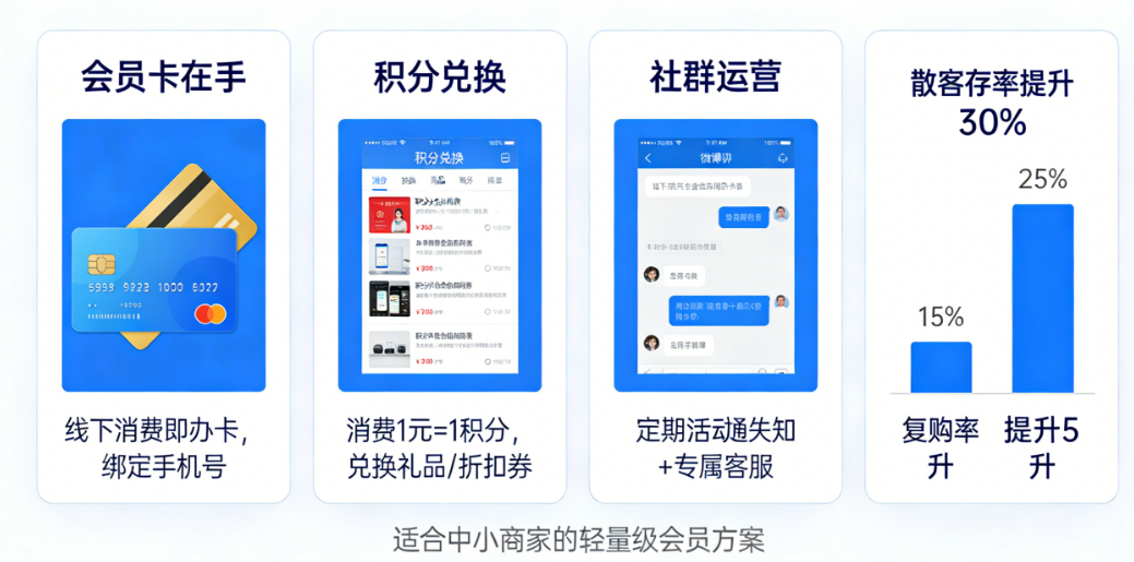 想做会员体系却没有APP?如何把散客聚起来、留下来?