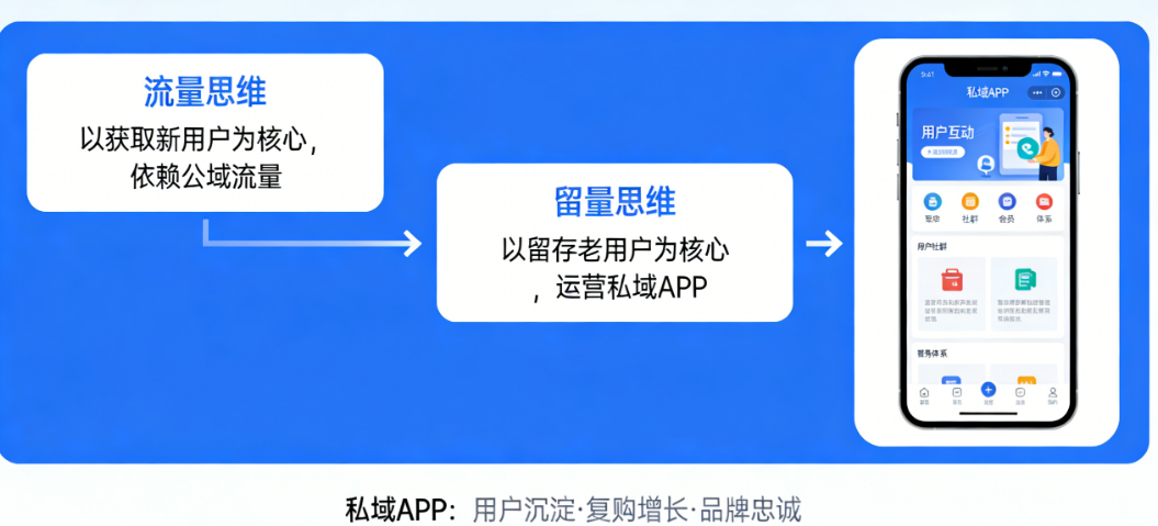 从“流量思维”到“留量思维”:私域APP,才是生意的终极基本盘