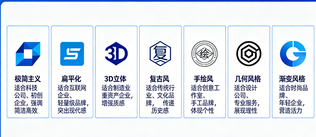公司logo风格选择指南：7种主流风格，分别适合什么企业？