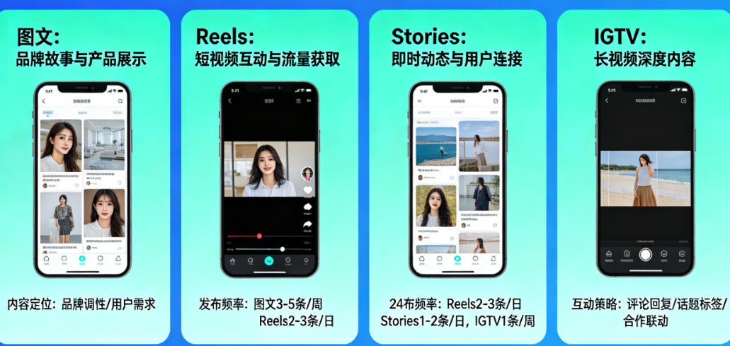 图文、Reels、Stories、IGTV——Instagram内容矩阵怎么搭?