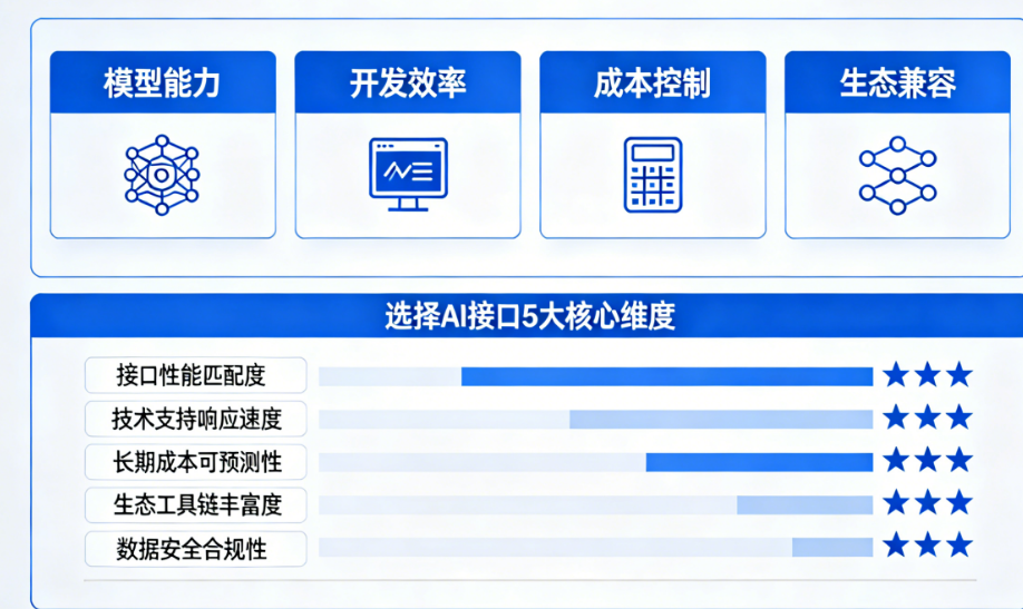 创业公司如何选择AI接口?这5个维度必须考虑