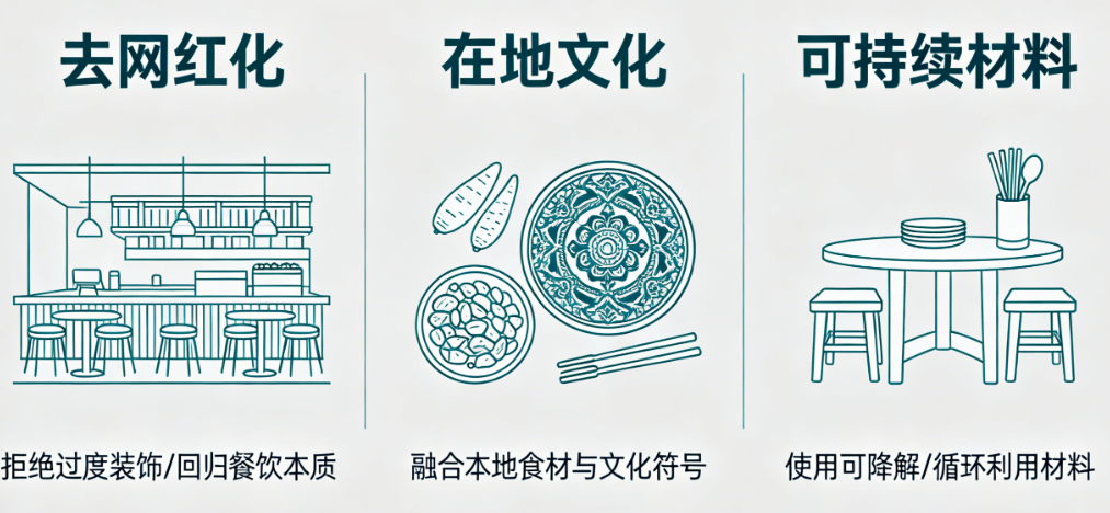 2026新餐饮设计趋势:去网红化、在地文化、可持续材料