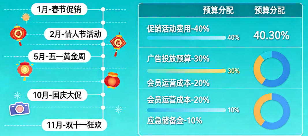 年度营销策划书怎么写?百货品牌全年节点营销规划与预算分配指南