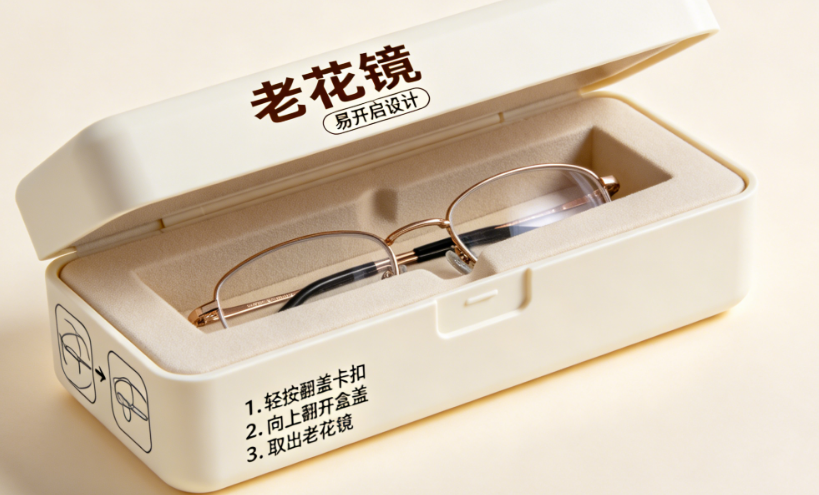 翻盖、抽拉、磁吸还是撕拉？老花镜包装哪种开启方式最适合老人？