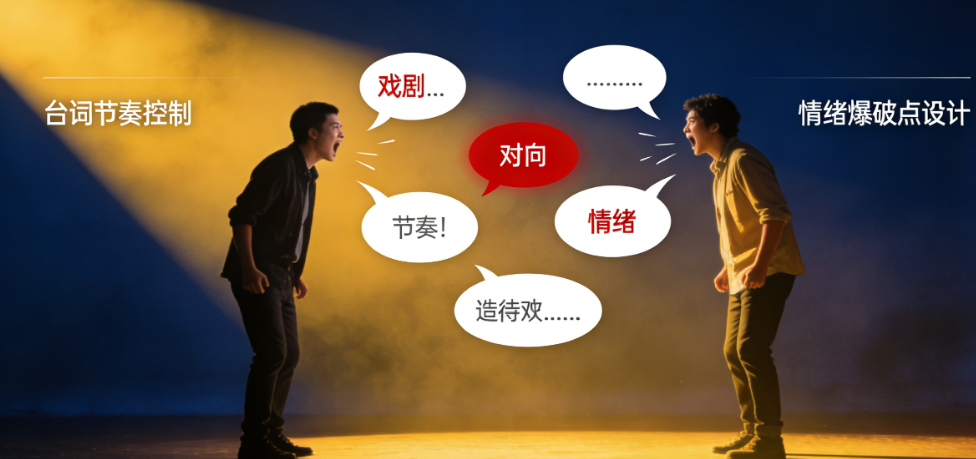 从口角到决裂:戏剧对抗中台词的节奏控制与情绪爆破点设计