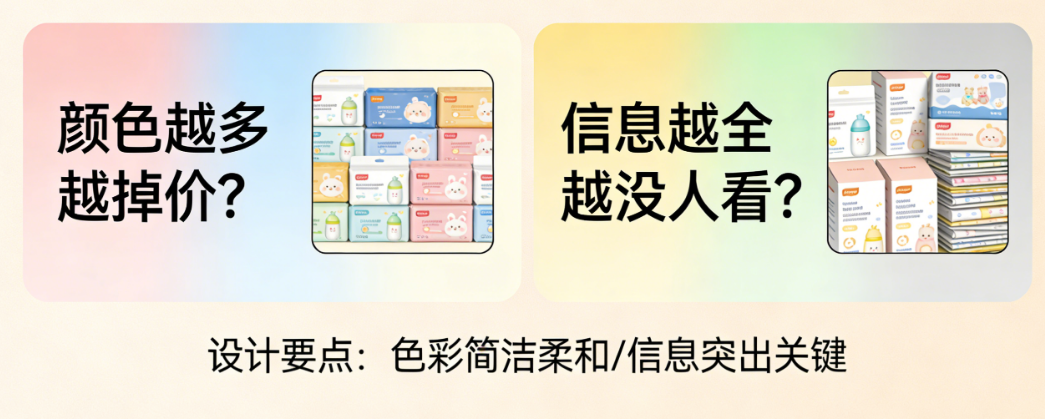 婴儿包装设计避坑指南：颜色越多越掉价？信息越全越没人看？
