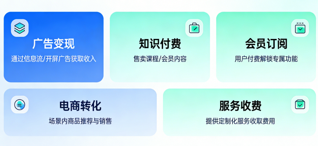 垂直场景APP的商业模式有哪些？只能靠广告和卖课吗？