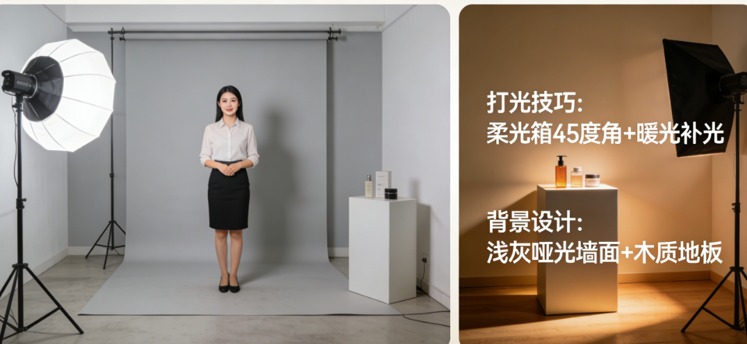 别让廉价感毁了你的产品!低成本直播间的高级感打光与背景设计