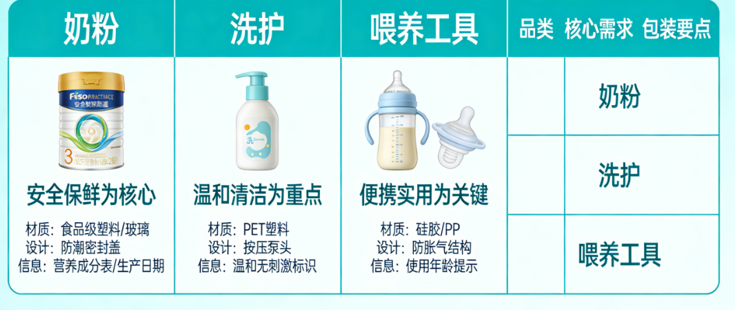 品类即场景：如何根据奶粉、洗护、喂养工具选择包装策略？