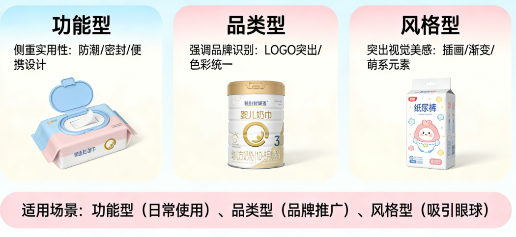 3分钟搞懂婴儿包装：功能型、品类型、风格型到底怎么选?