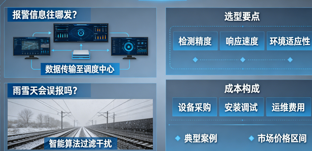 报警信息往哪发？雨雪天会误报吗？——轨道异物监控系统的选型与成本深度解析