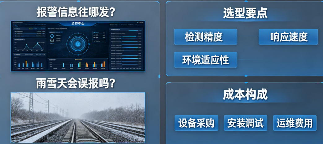 报警信息往哪发？雨雪天会误报吗？——轨道异物监控系统的选型与成本深度解析