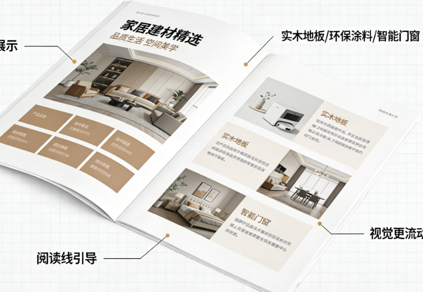 大图、留白、网格系统：家居建材画册的排版逻辑与阅读动线设计