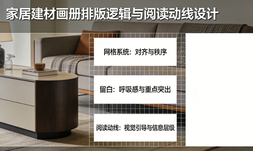 大图、留白、网格系统：家居建材画册的排版逻辑与阅读动线设计