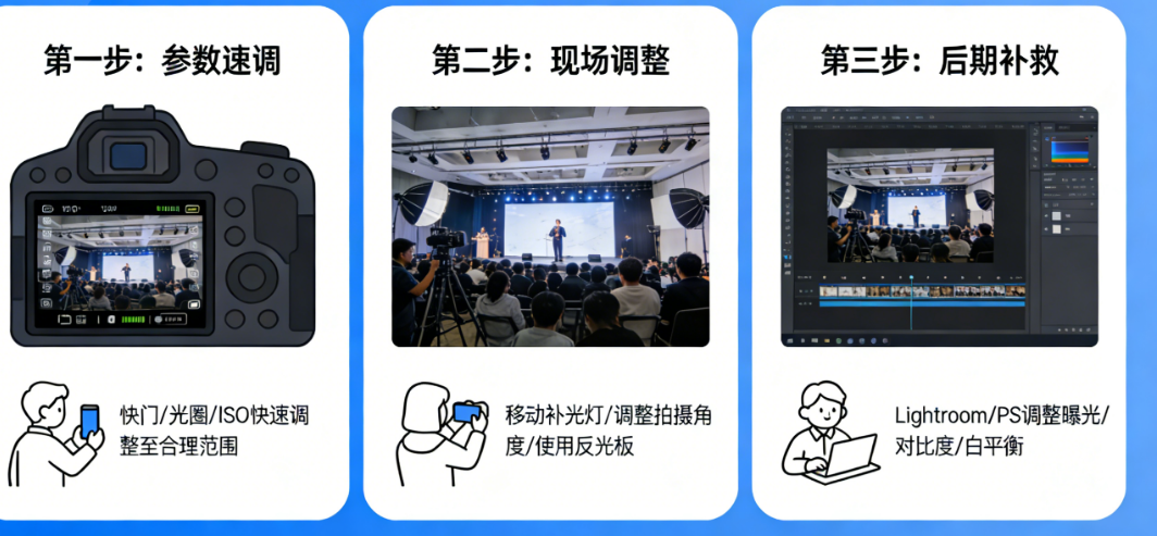 光线突变别慌张！从参数速调到后期补救，三步应对活动现场的突发光线变化