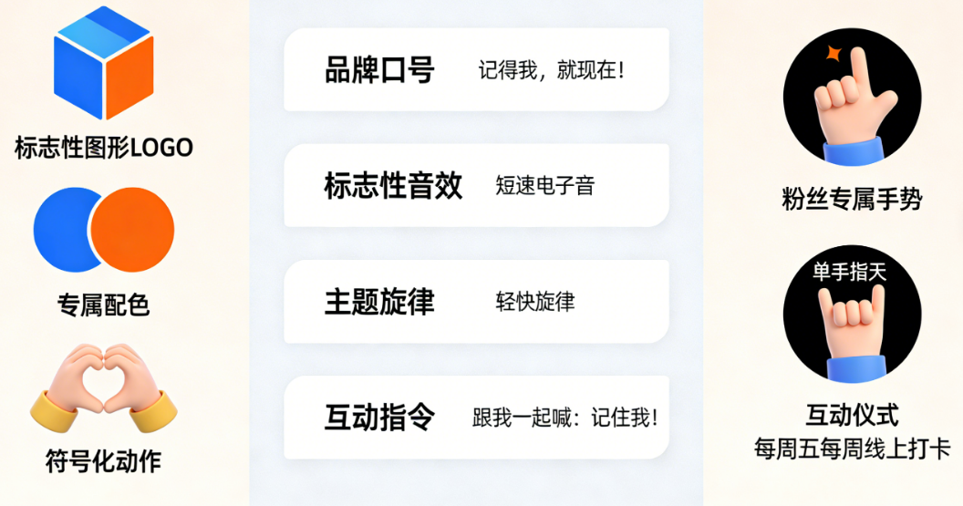 服务商提供文化创意服务 3种最强视觉记忆符号+4个听觉记忆钩子+2套行为记忆设计，让粉丝彻底记住你