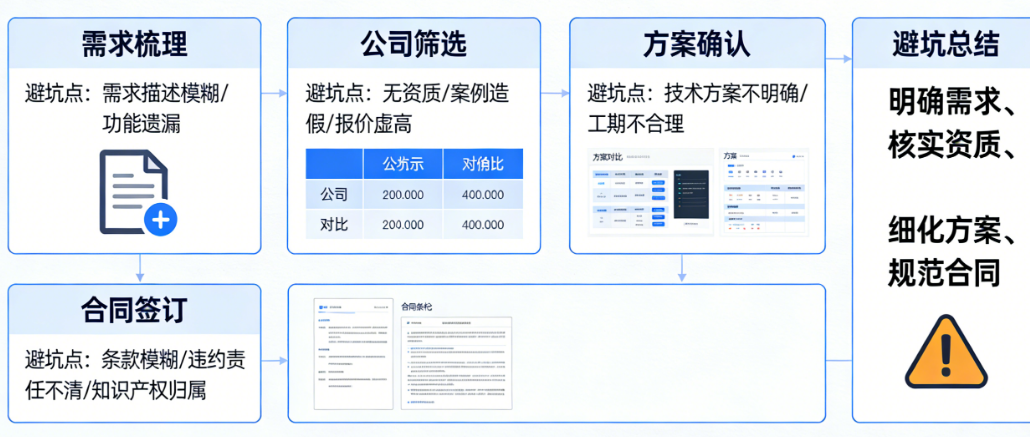 找APP开发公司别病急乱投医!从需求梳理到合同签订的全流程避坑指南