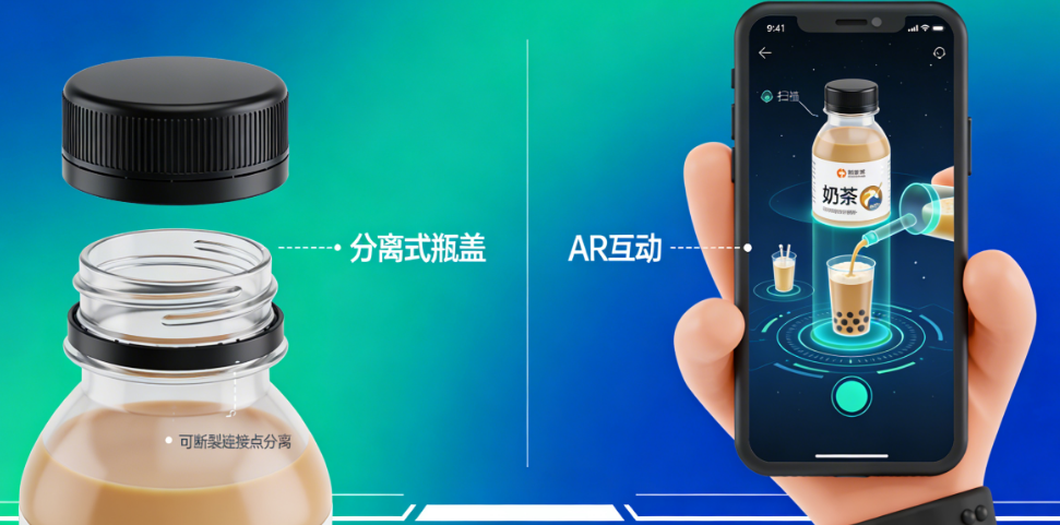 2026奶茶包装新趋势：从分离式瓶盖到AR互动，用技术创新让包装“活”起来