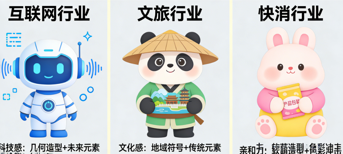 不同行业怎么设计不同感觉的吉祥物?从互联网、文旅到快消,行业属性驱动的设计心法