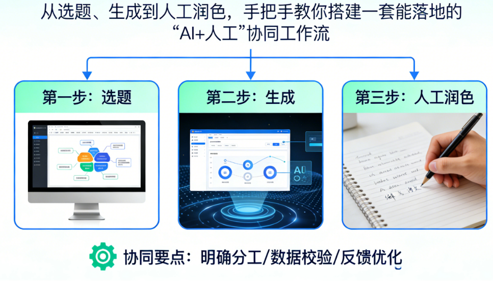 别让AI越帮越忙！从选题、生成到人工润色，手把手教你搭建一套能落地的“AI+人工”协同工作流