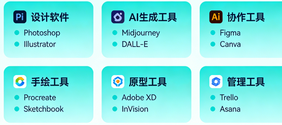 AI时代视觉传达设计师必备的7类工具：从Photoshop到Midjourney，技能树完整盘点