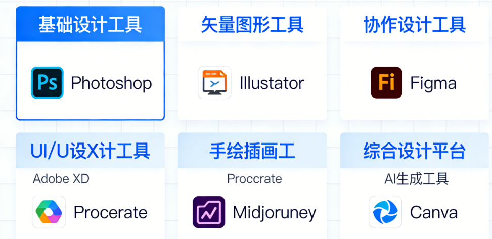 AI时代视觉传达设计师必备的7类工具：从Photoshop到Midjourney，技能树完整盘点