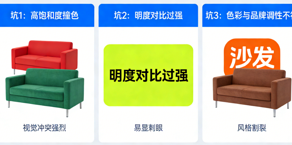 色彩配错了,再好的造型也显廉价?沙发logo配色最容易翻车的3个坑