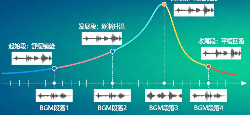 情绪递进怎么做？多段BGM衔接的情绪曲线设计思路