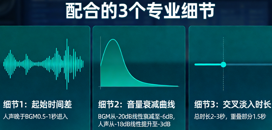 人声与BGM的淡入如何配合？这3个细节决定专业度