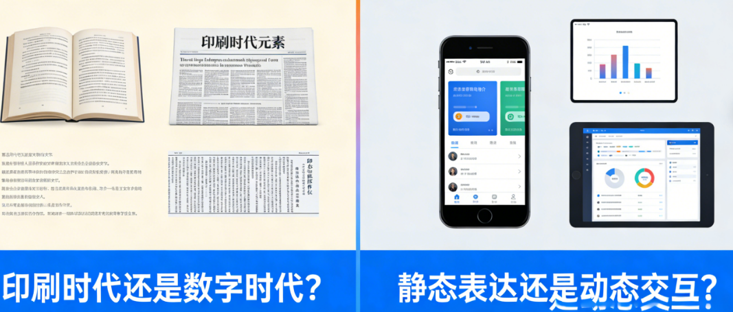 印刷时代还是数字时代？静态表达还是动态交互？——视觉传达设计媒介演进的两大跨越