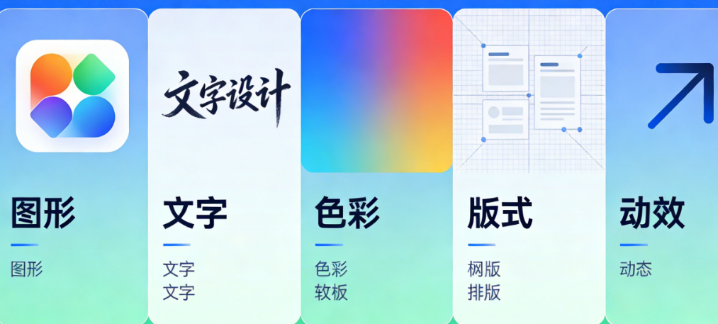 视觉传达设计的五大核心要素:图形、文字、色彩、版式、动效,一篇掌握