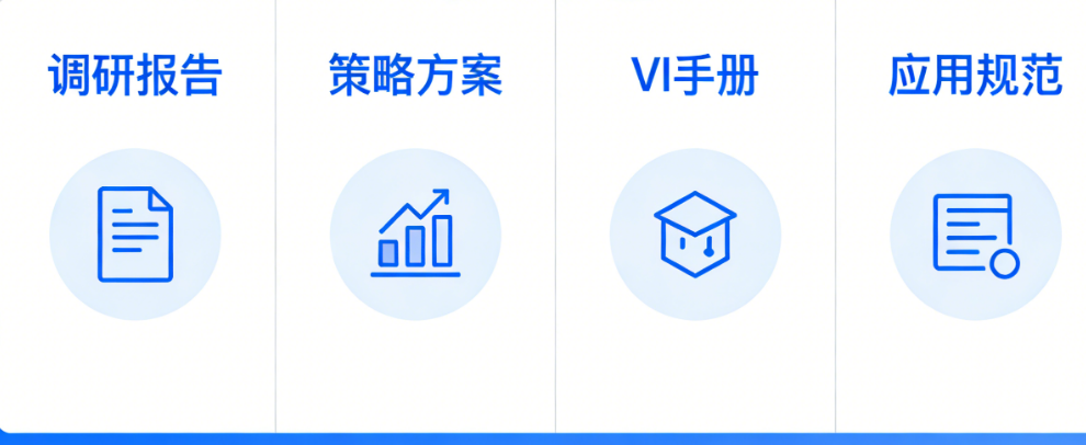 品牌设计策划交付什么?调研报告、策略方案、VI手册、应用规范的完整交付清单
