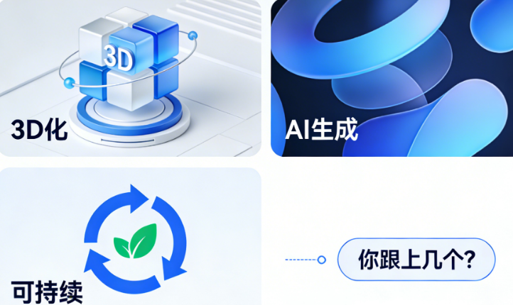 2026视觉传达设计趋势盘点：动态设计、3D化、AI生成、可持续，你跟上几个?