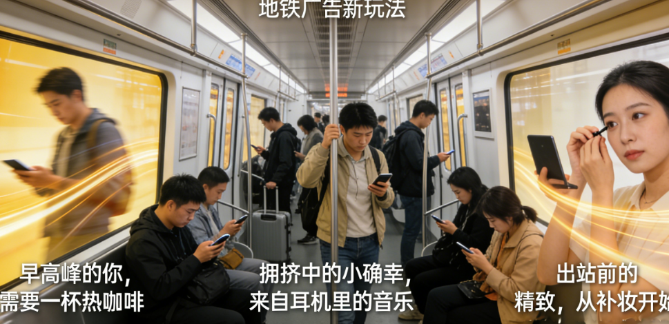 地铁广告没人看?用“场景化设计”把通勤族变成你的观众